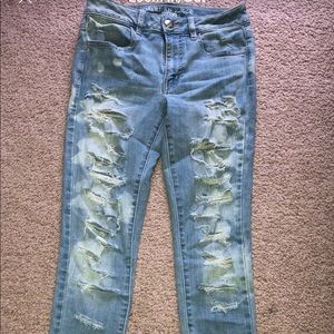 Distressed jeans